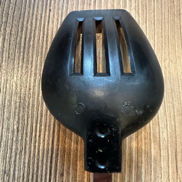 Vintage Black Slotted Serving Spoon Korea stainless steel - Picture 6 of 7